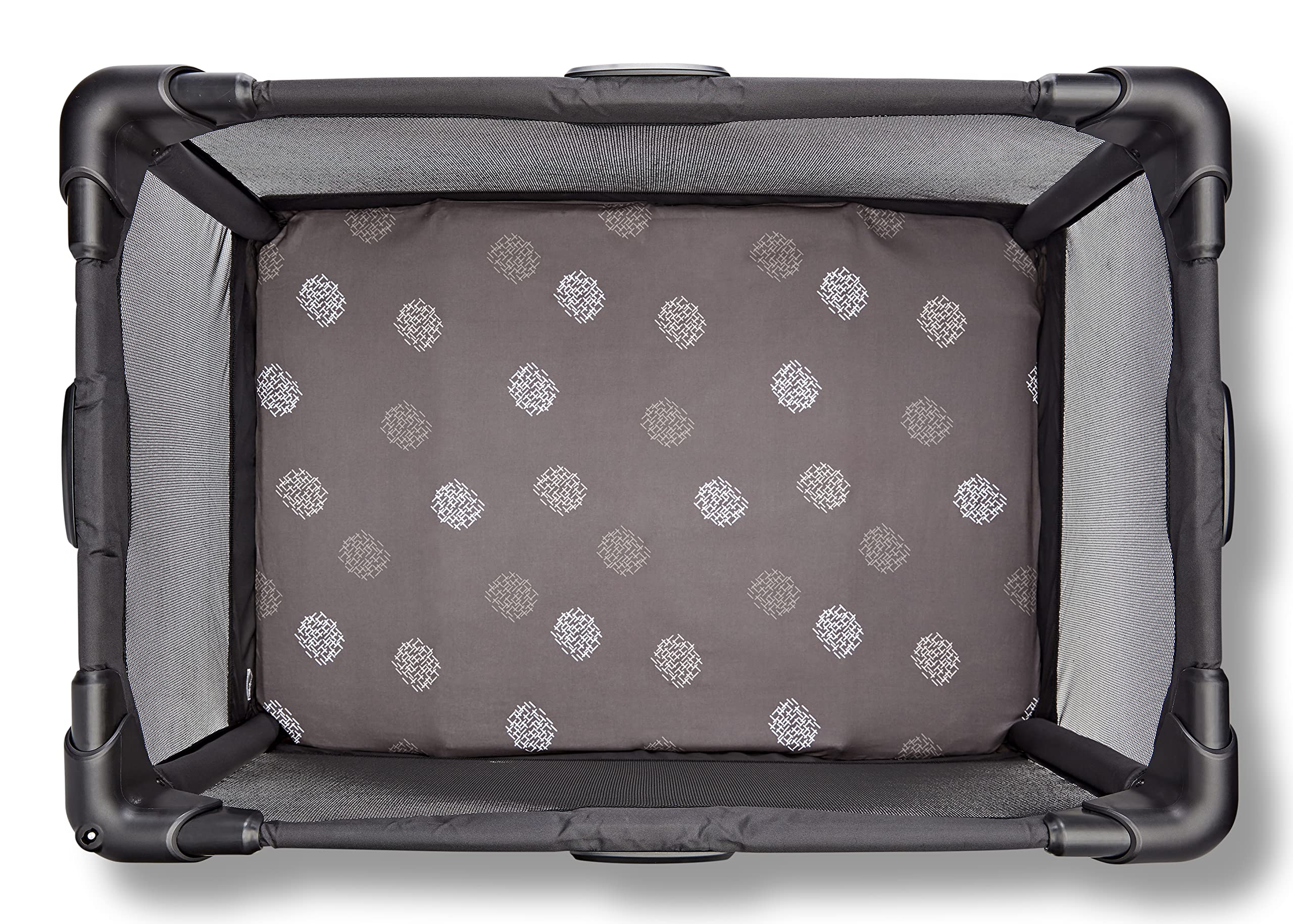 4moms Breeze Playard Sheets, for Baby Bassinets and Furniture, Machine Washable and 100% Cotton, White & Grey, 2 Pack - Image 4