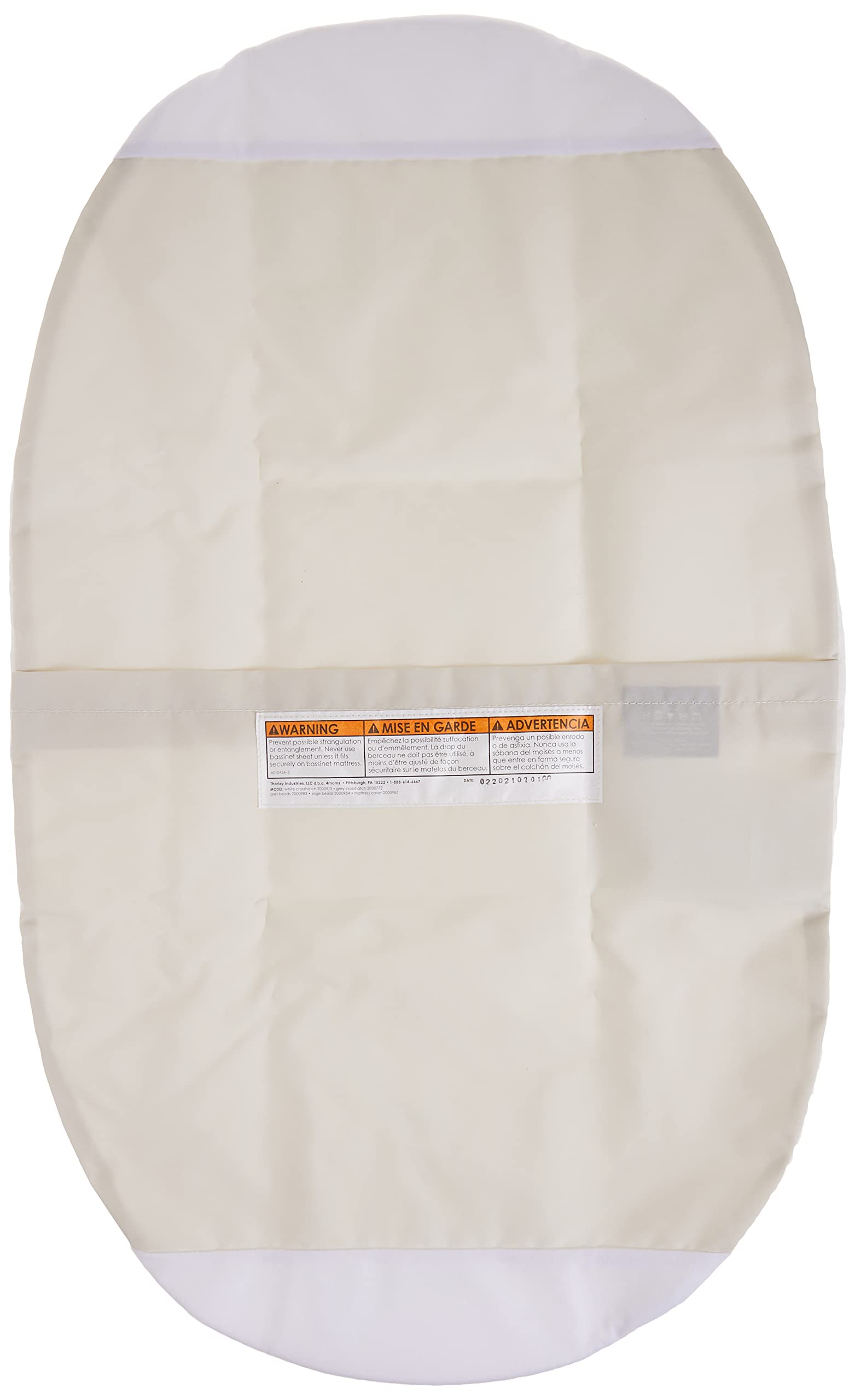 4moms mamaRoo Sleep Bassinet Waterproof Mattress Cover, White - Image 3