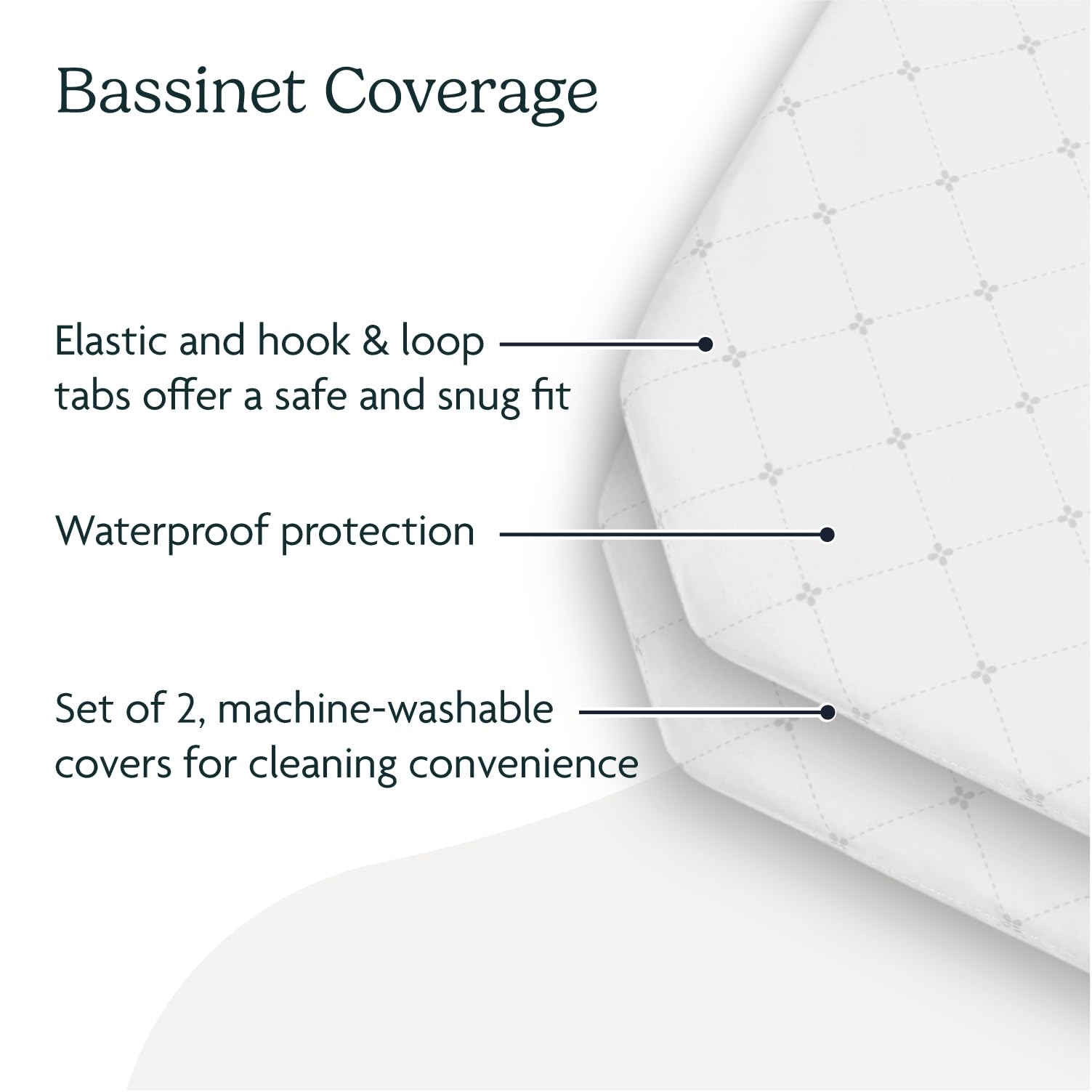 UPPAbaby Bassinet Covers for Remi Playard - Secure Attachment - Soft and Comfortable - Machine Washable - Set of 2 - Waterproof - Image 3