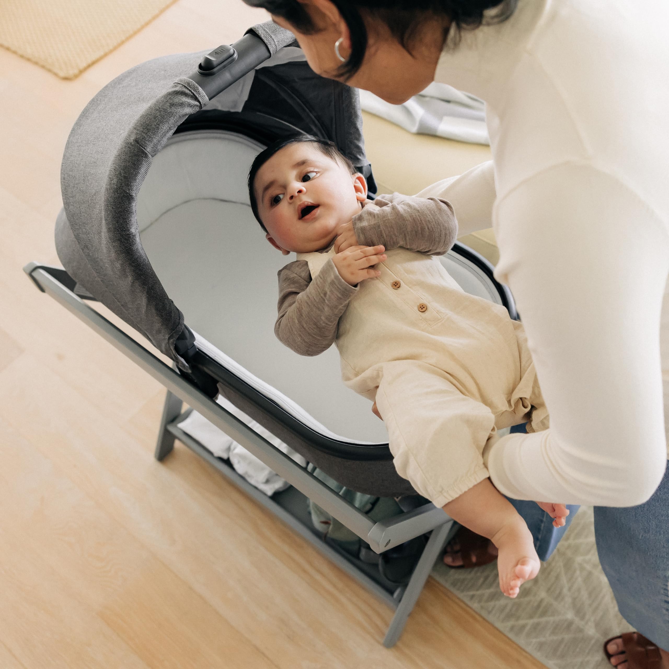 UPPAbaby Bassinet Stand - Quick + Secure Attachment - Natural - Image 6