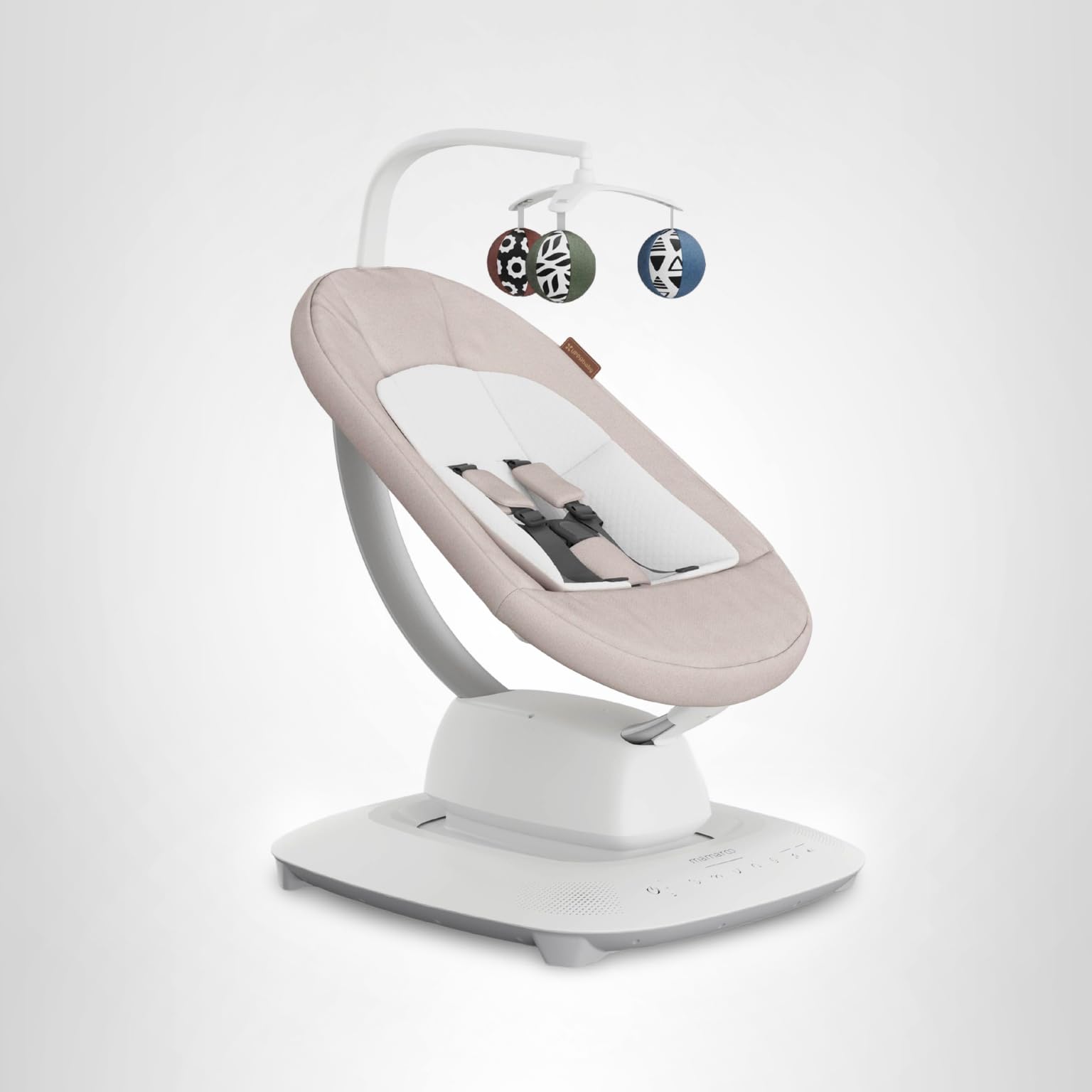 UPPAbaby Mamaroo Smart Swing – Customizable Soothing Modes with MotionSync Technology – Infant Recline + Bluetooth Enabled – Included Newborn Insert – Charlie (Sand Mélange) - Image 9
